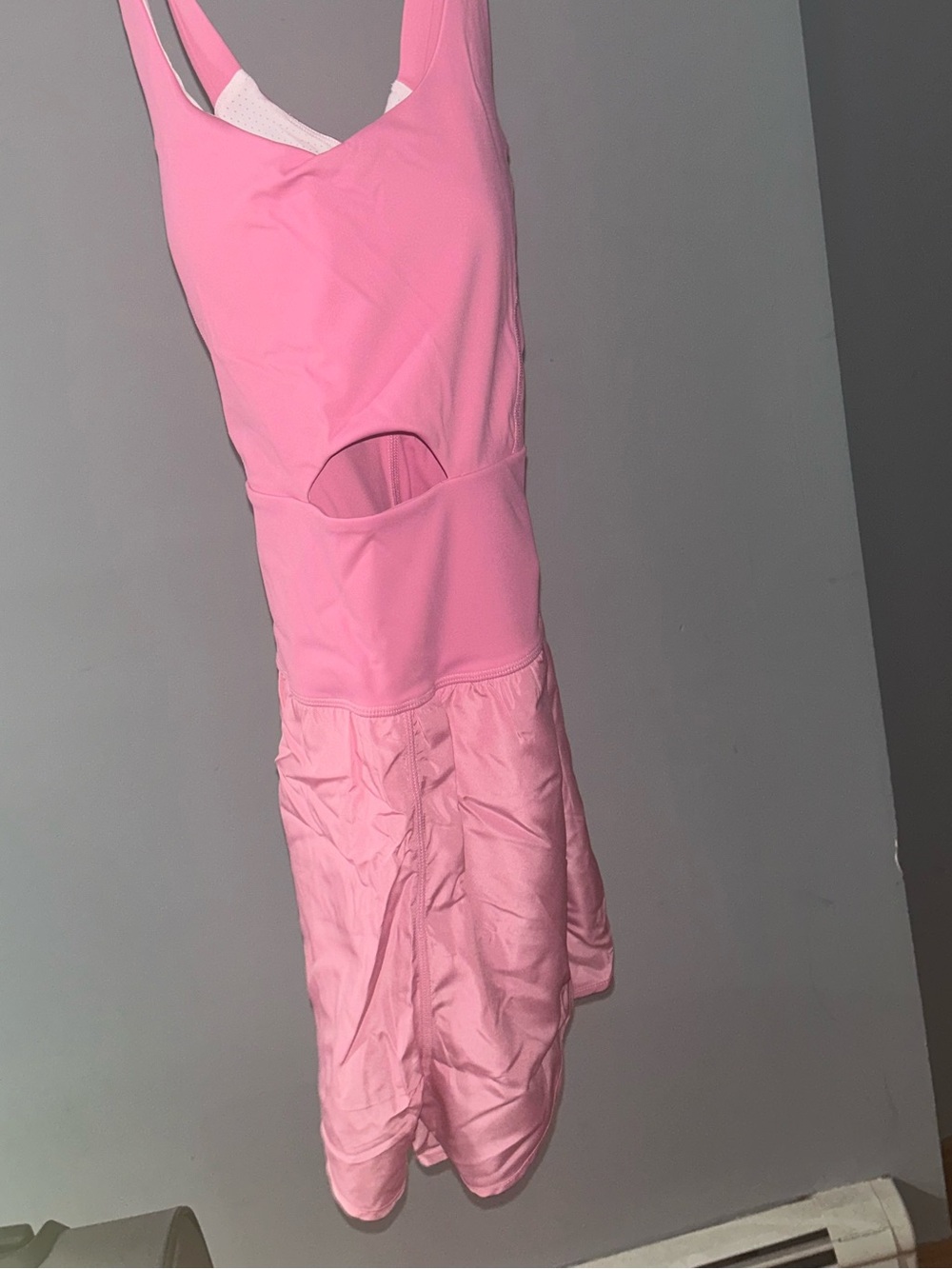 Wenlia women's pink workout onsie — Size L